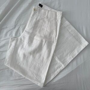 Zara Linen Blend Straight Pants, Sz L